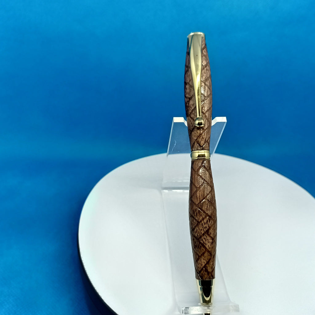 Marbled Walnut Engraved Twist Pen