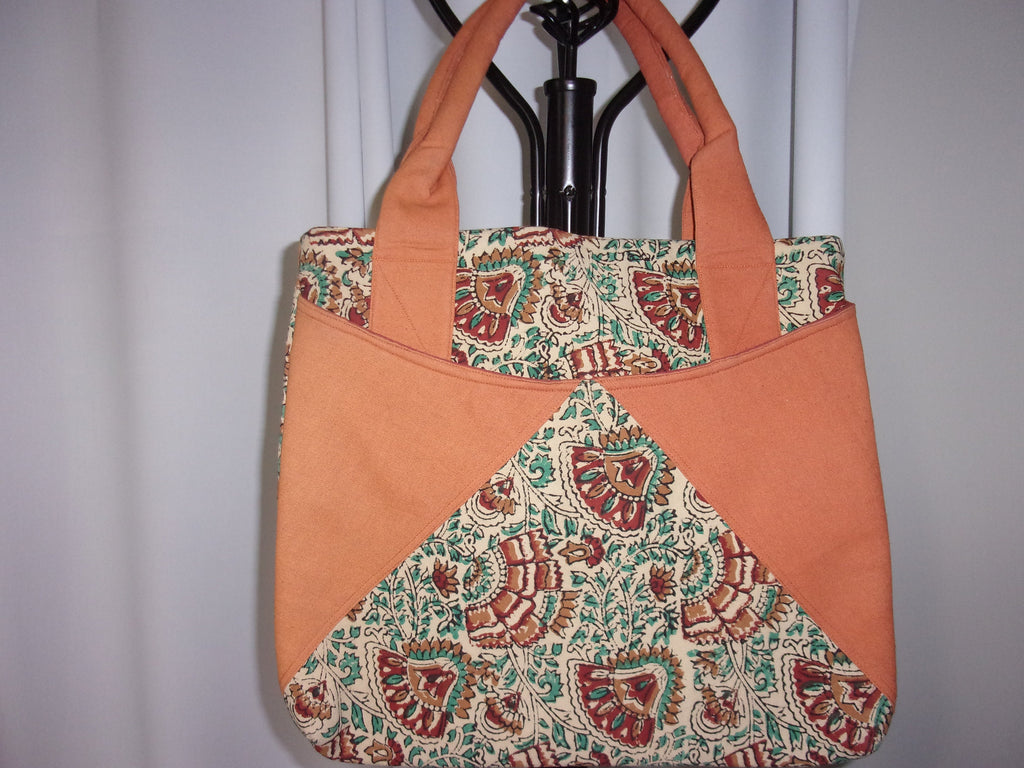 Orange Cloth Hand Bag 17 x 2 x 15