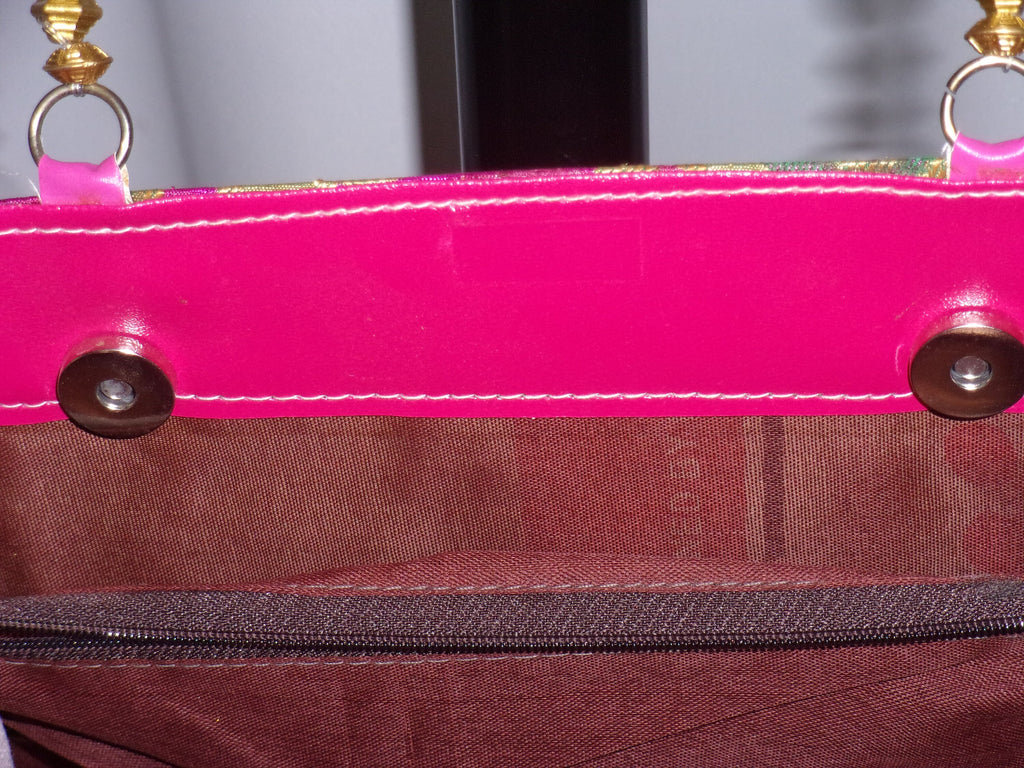 Vintage look top handle bag