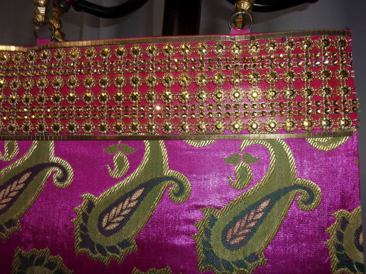Vintage look top handle bag