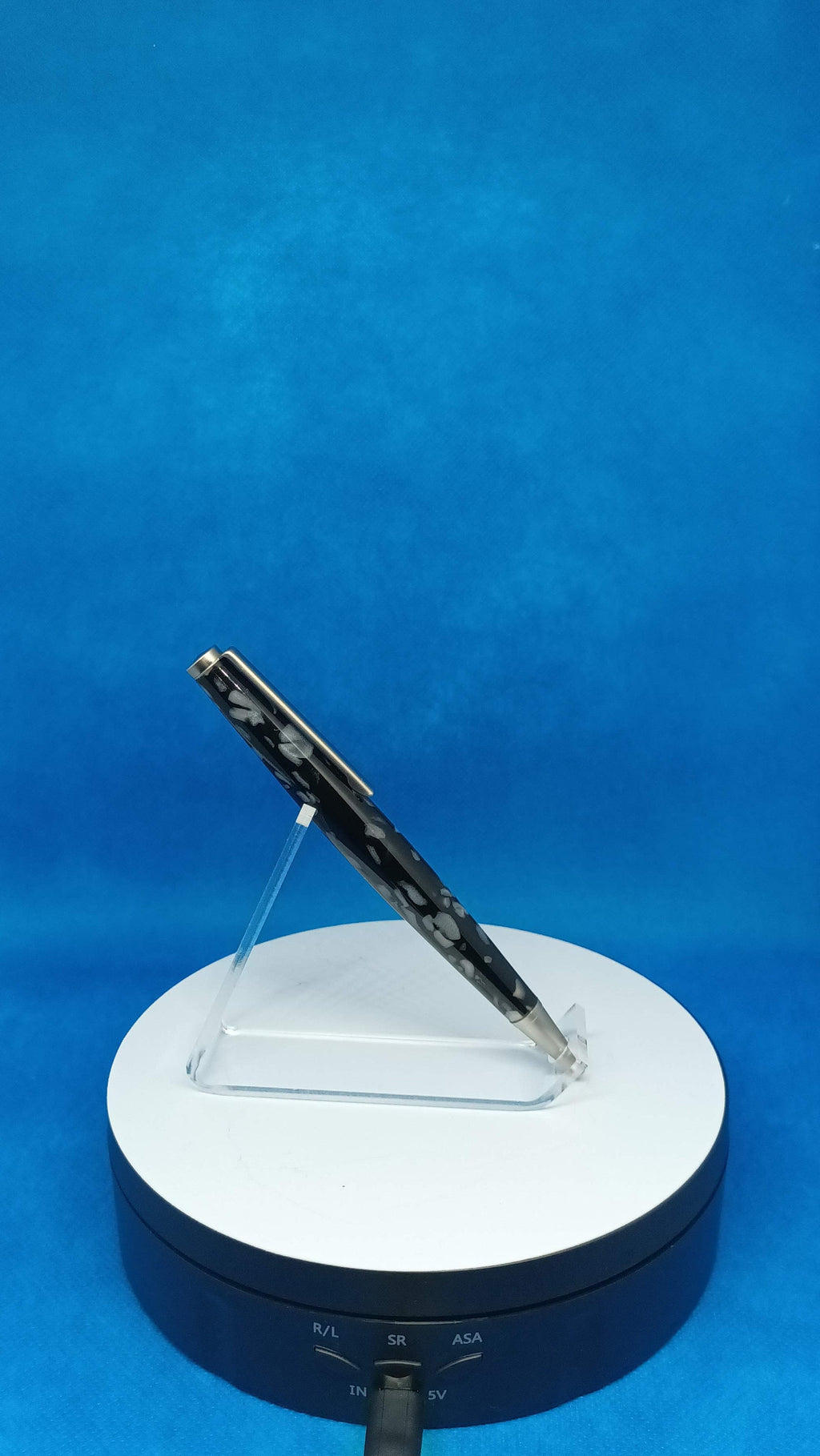 Black and Grey acrylic straight Twist pen
