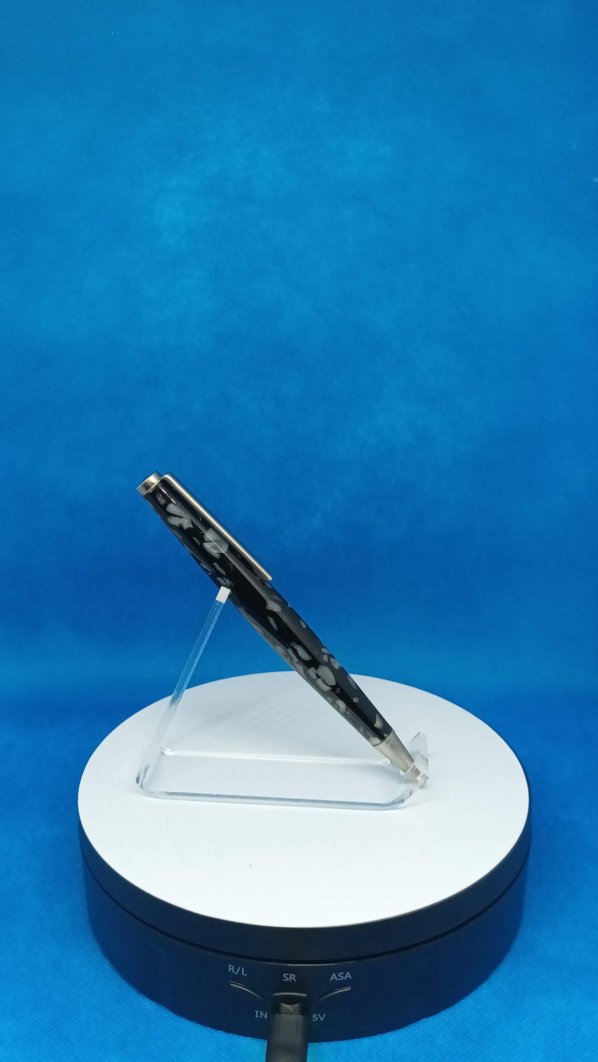 Black and Grey acrylic straight Twist pen