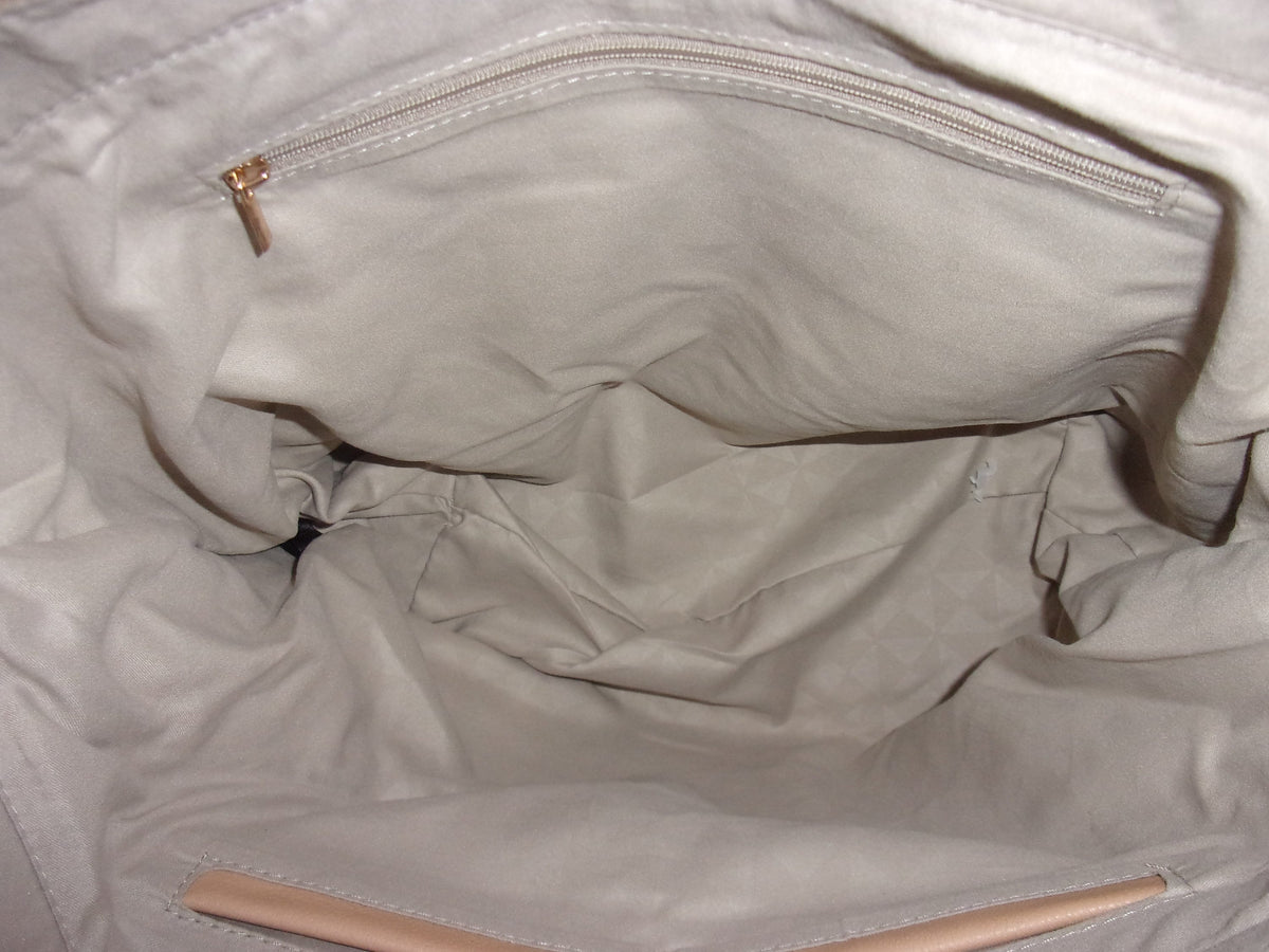 Tan Faux Leather shoulder bag  17 x 5.5 x 12.5