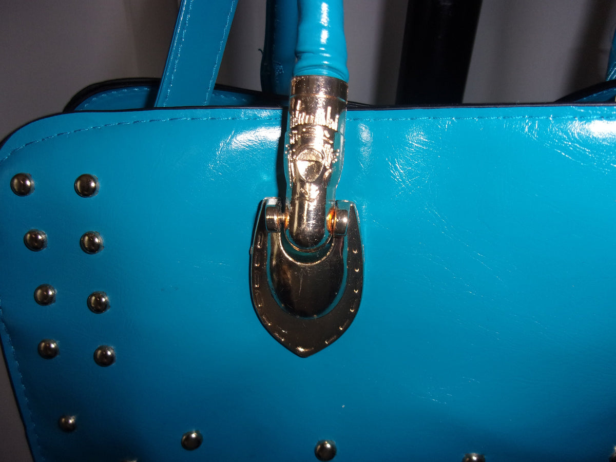 Sea Blue Faux Leather