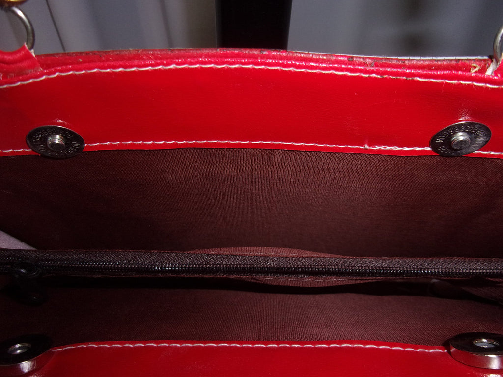 Vintage look top handle bag