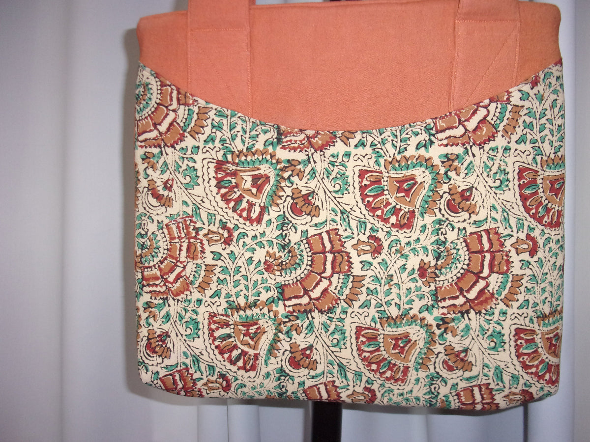Orange Cloth Hand Bag 17 x 2 x 15