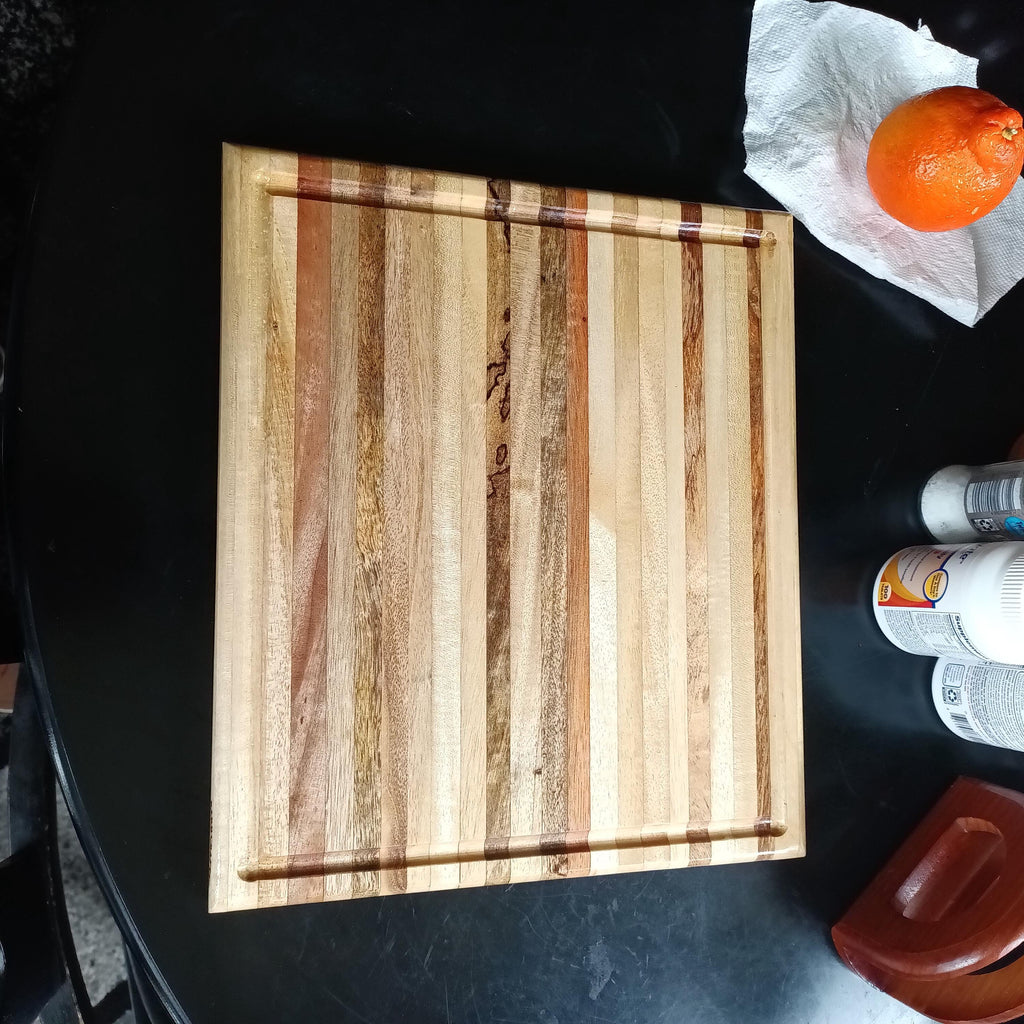 Handmade Hardwood Cutting Board: Reclaimed Asian Pallet Wood
