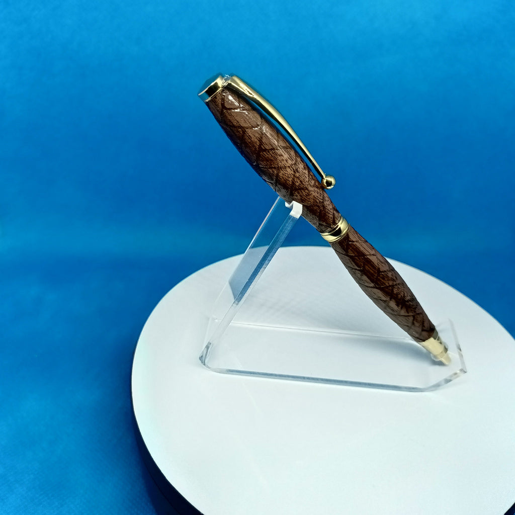 Marbled Walnut Engraved Twist Pen