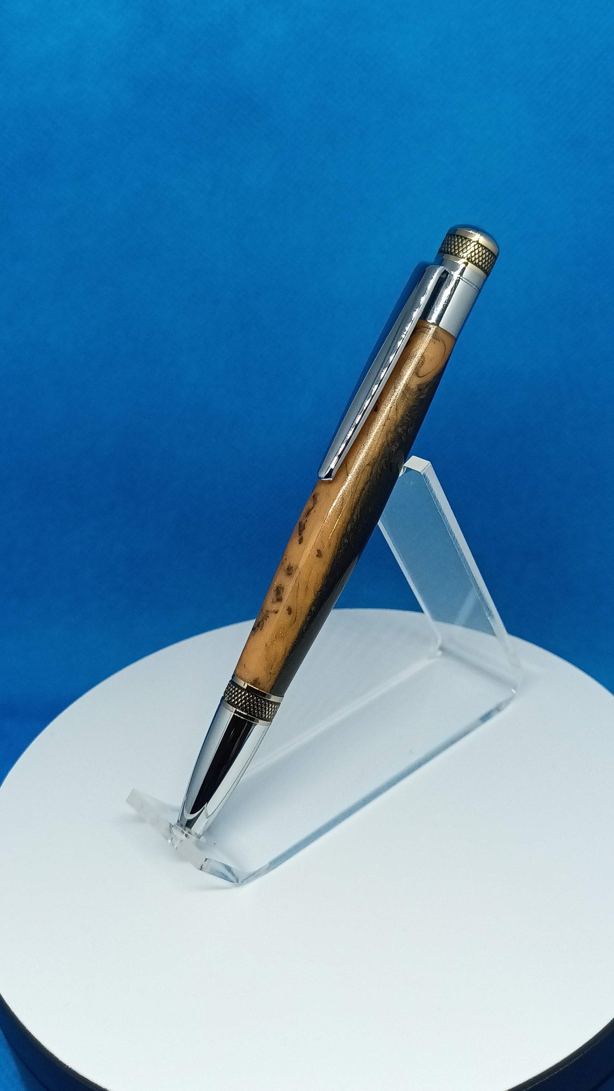 Twist Pen Cortana Custom Alumilite Black and Brown with a hint of Gold
