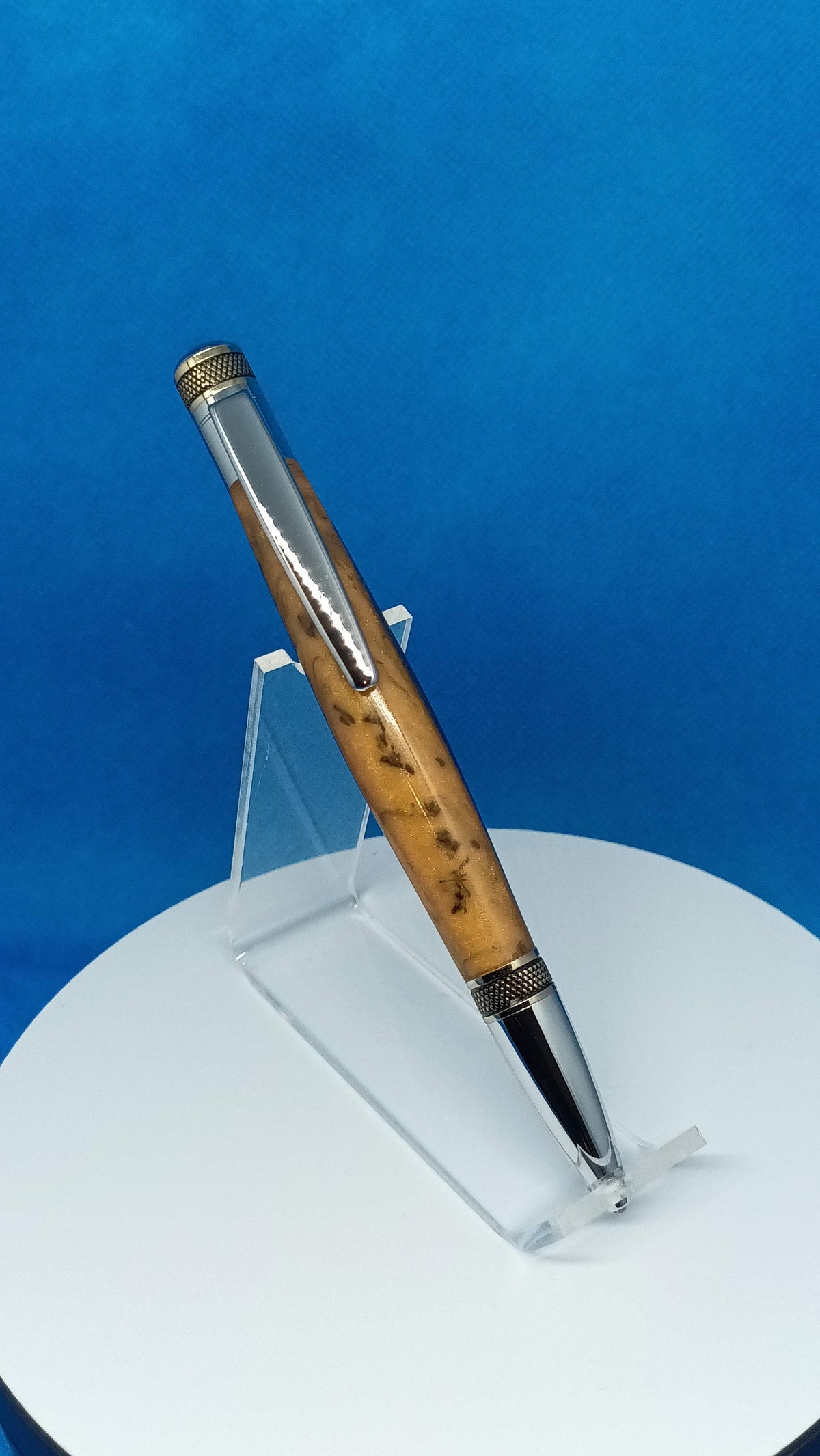 Twist Pen Cortana Custom Alumilite Black and Brown with a hint of Gold