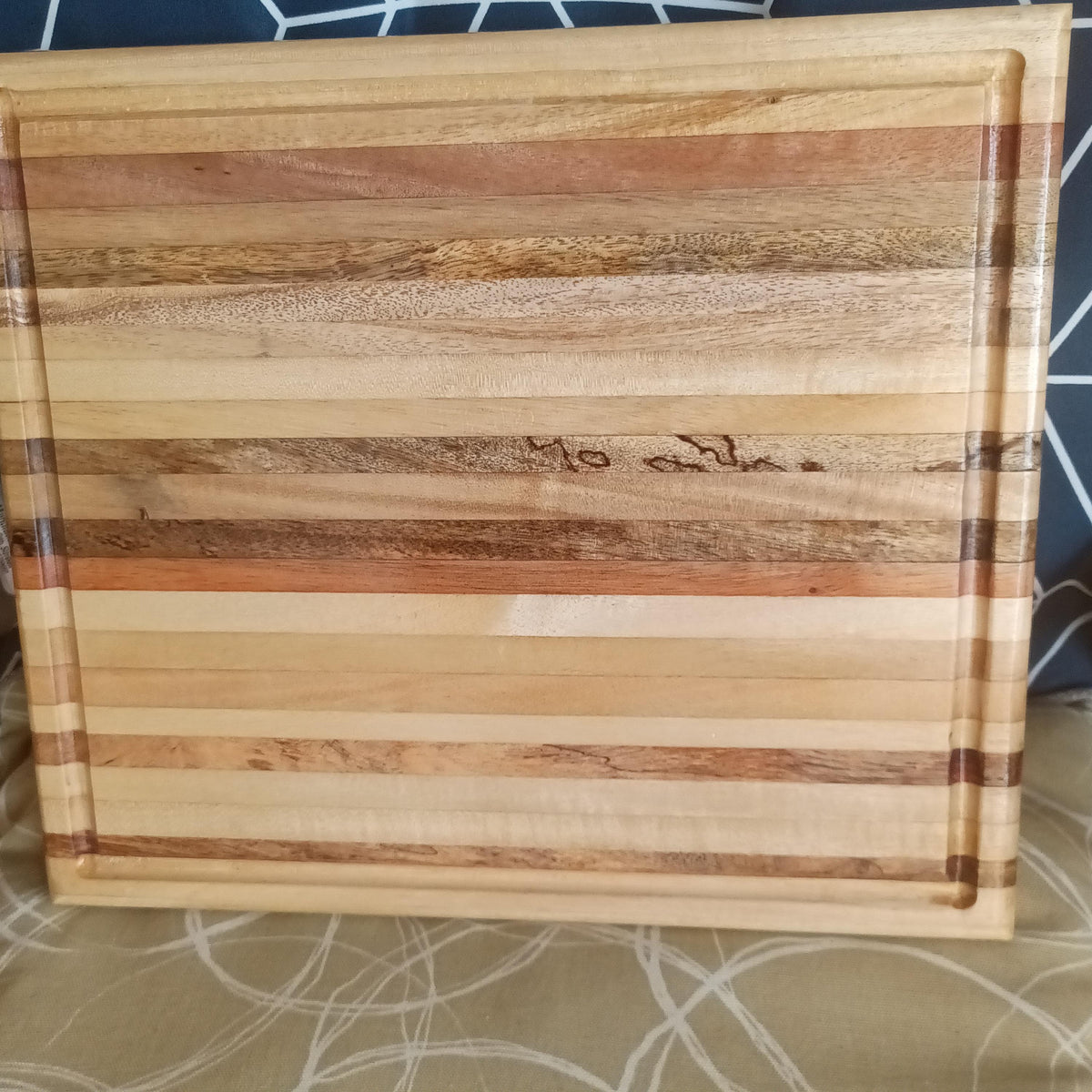 Handmade Hardwood Cutting Board: Reclaimed Asian Pallet Wood