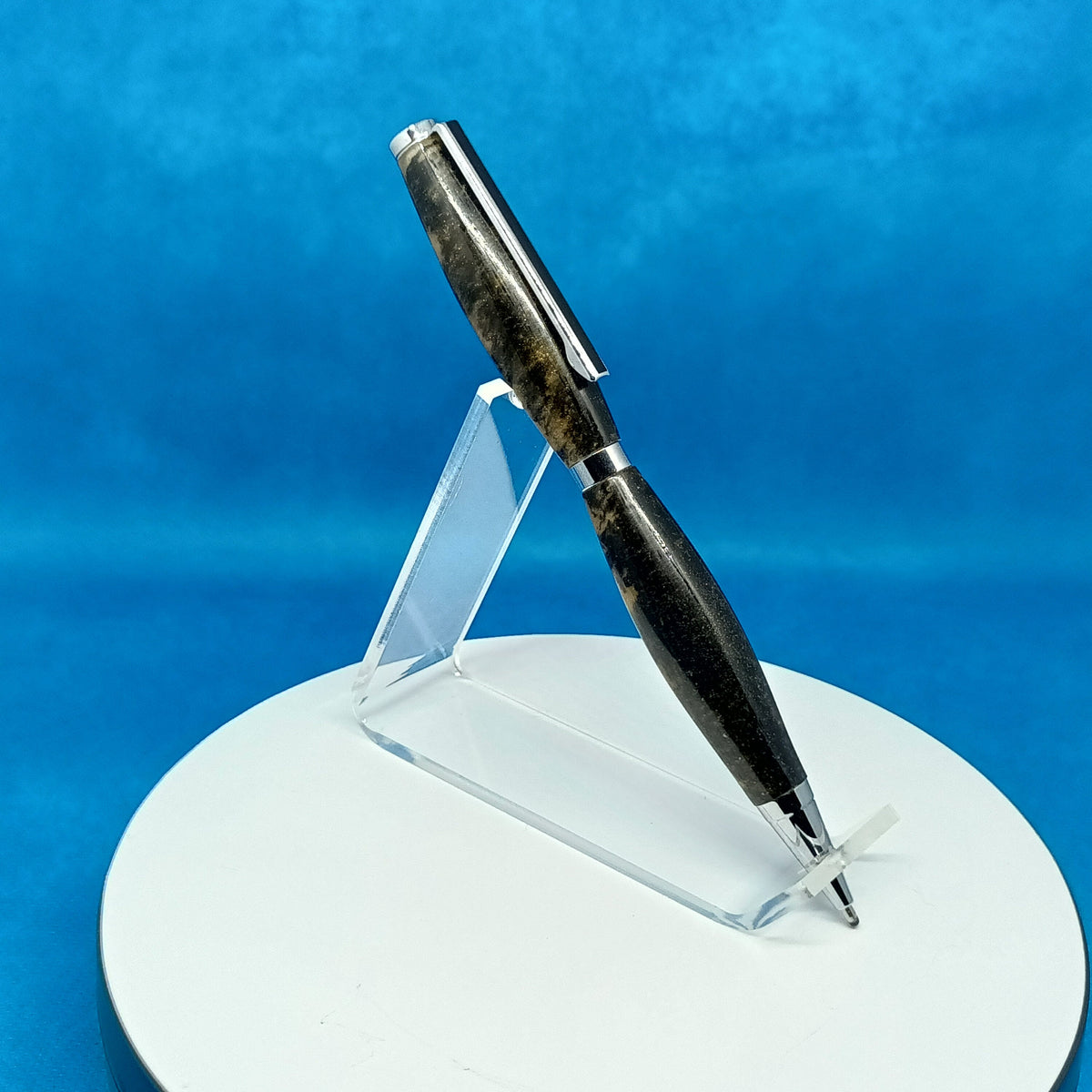 Gold and Black Acrylic Twist Pen