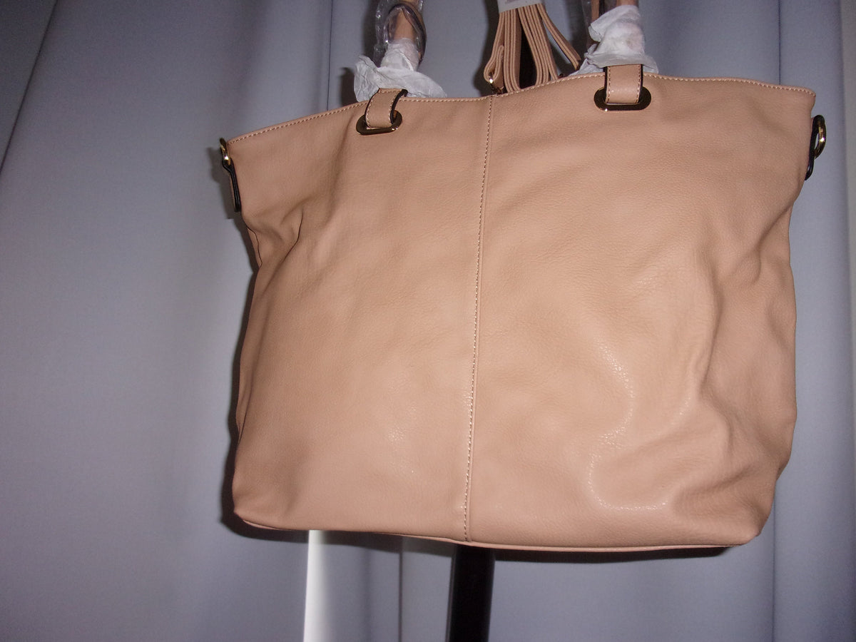 Tan Faux Leather shoulder bag  17 x 5.5 x 12.5