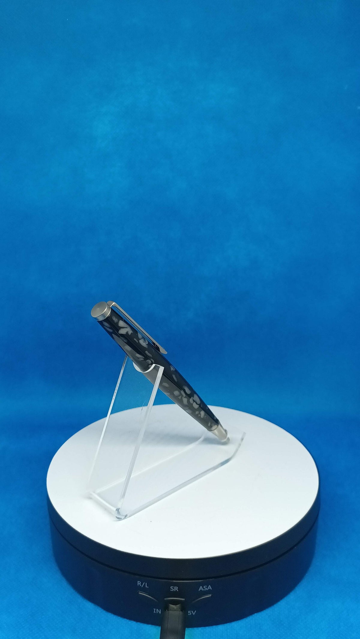 Black and Grey acrylic straight Twist pen
