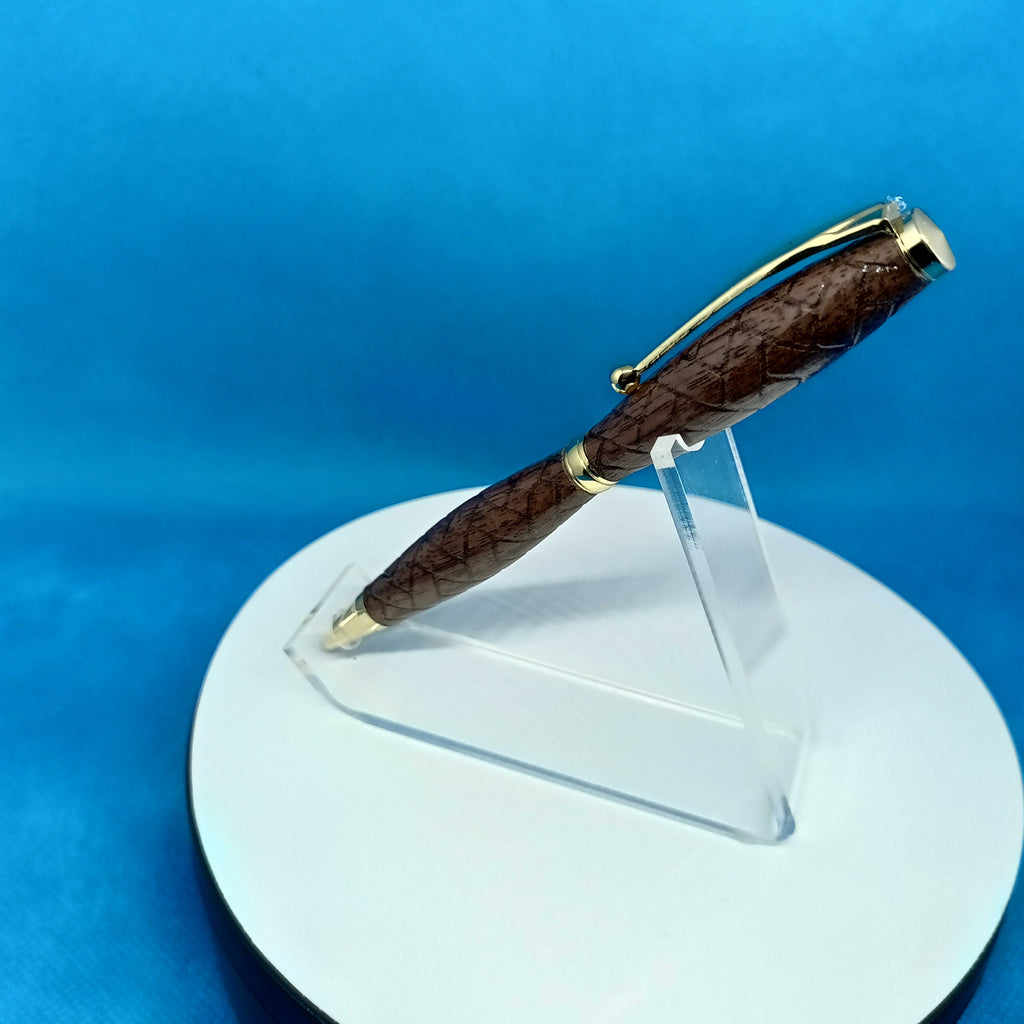Marbled Walnut Engraved Twist Pen