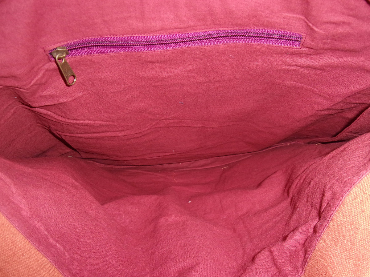 Orange Cloth Hand Bag 17 x 2 x 15