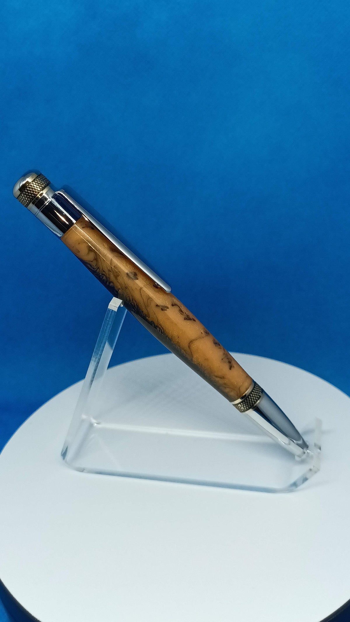Twist Pen Cortana Custom Alumilite Black and Brown with a hint of Gold