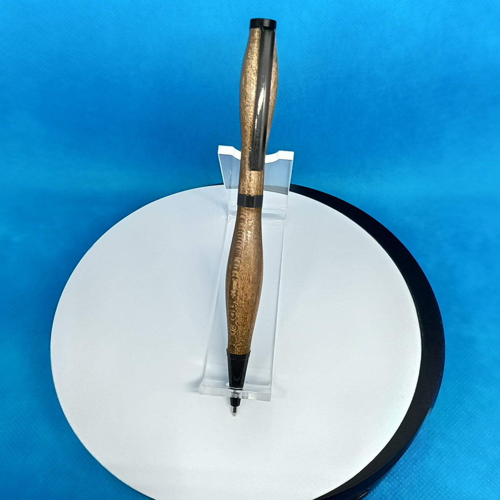 Hand-Turned Claro Walnut Twist Pen – Exotic Wood Rollerball Pen