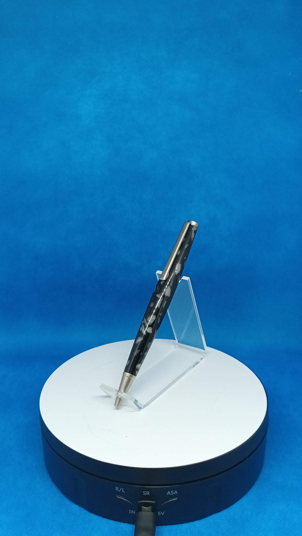Black and Grey acrylic straight Twist pen