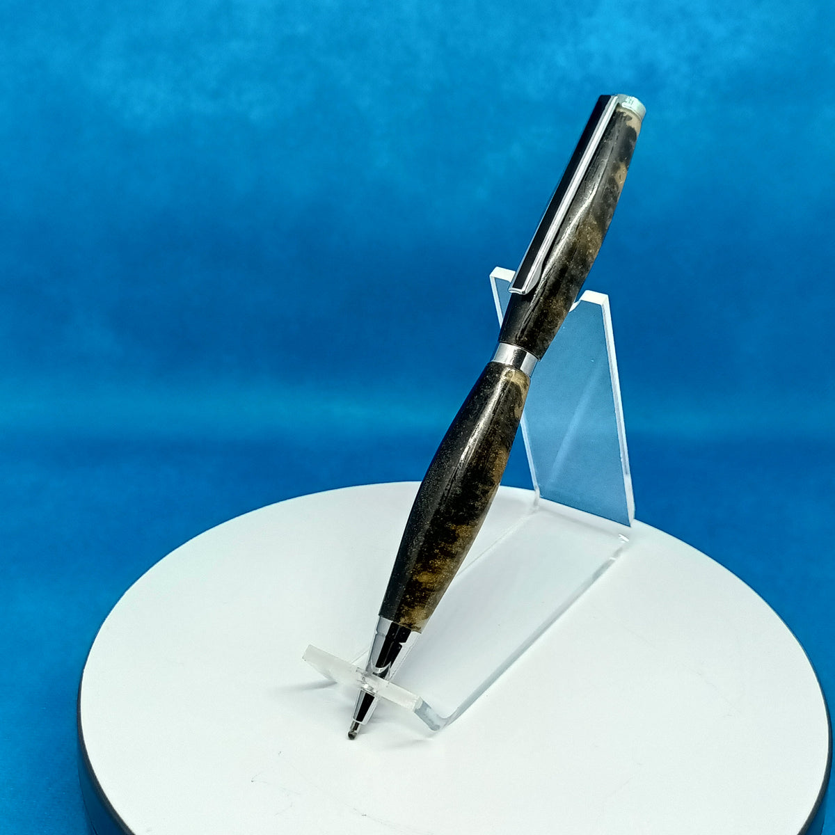 Gold and Black Acrylic Twist Pen