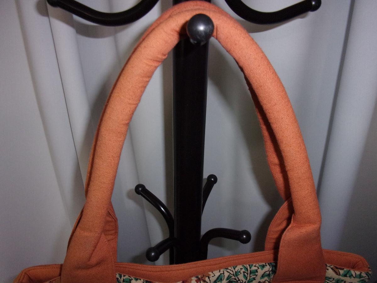 Orange Cloth Hand Bag 17 x 2 x 15