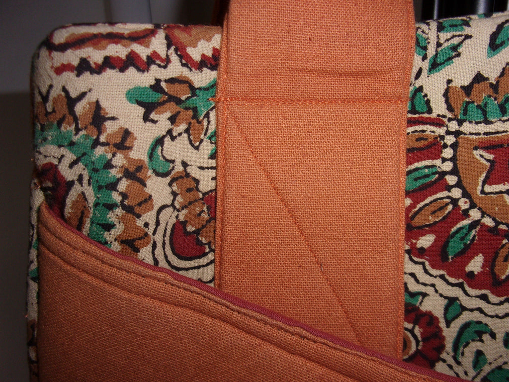 Orange Cloth Hand Bag 17 x 2 x 15