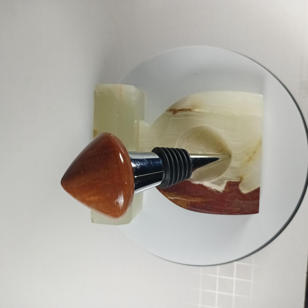 Madrone Burl Wine Stopper: Unique Wood Grain