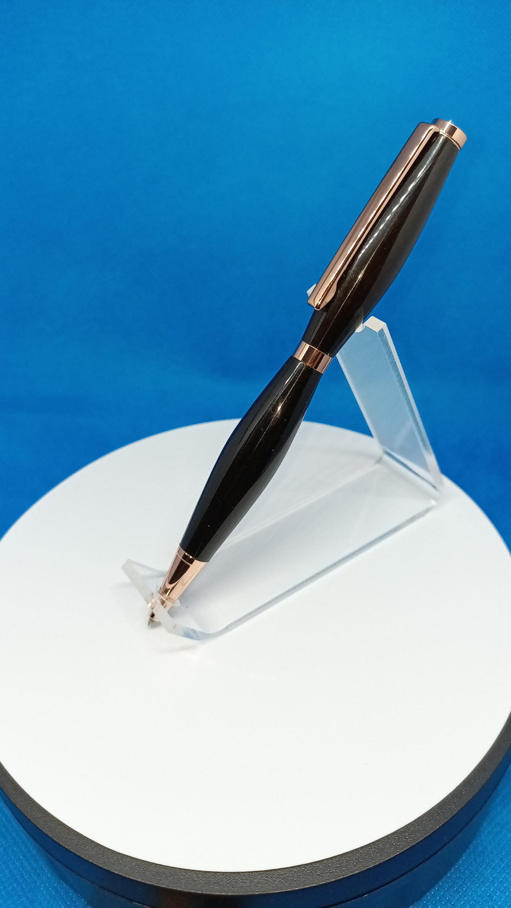 Twist Pen Acrylic Black with grey streaks
