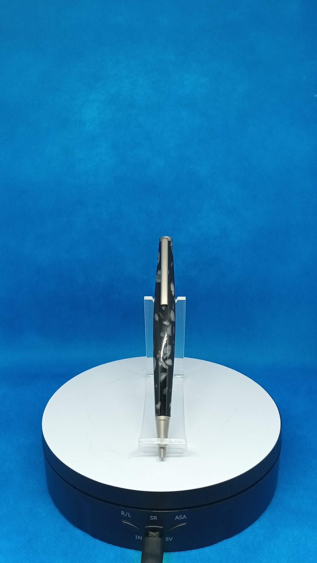 Black and Grey acrylic straight Twist pen