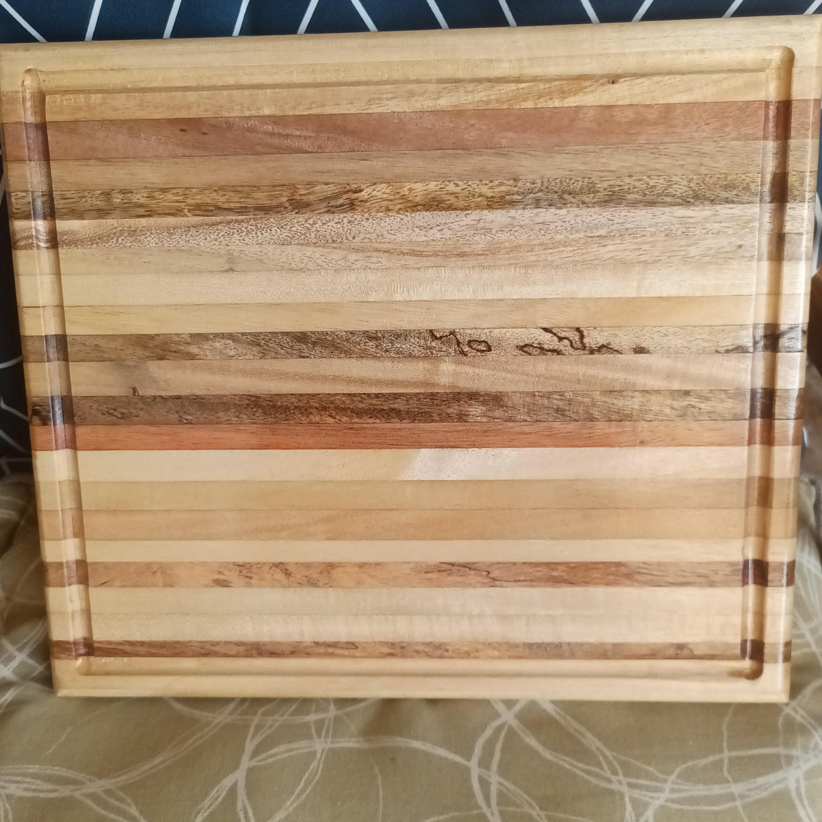 Handmade Hardwood Cutting Board: Reclaimed Asian Pallet Wood