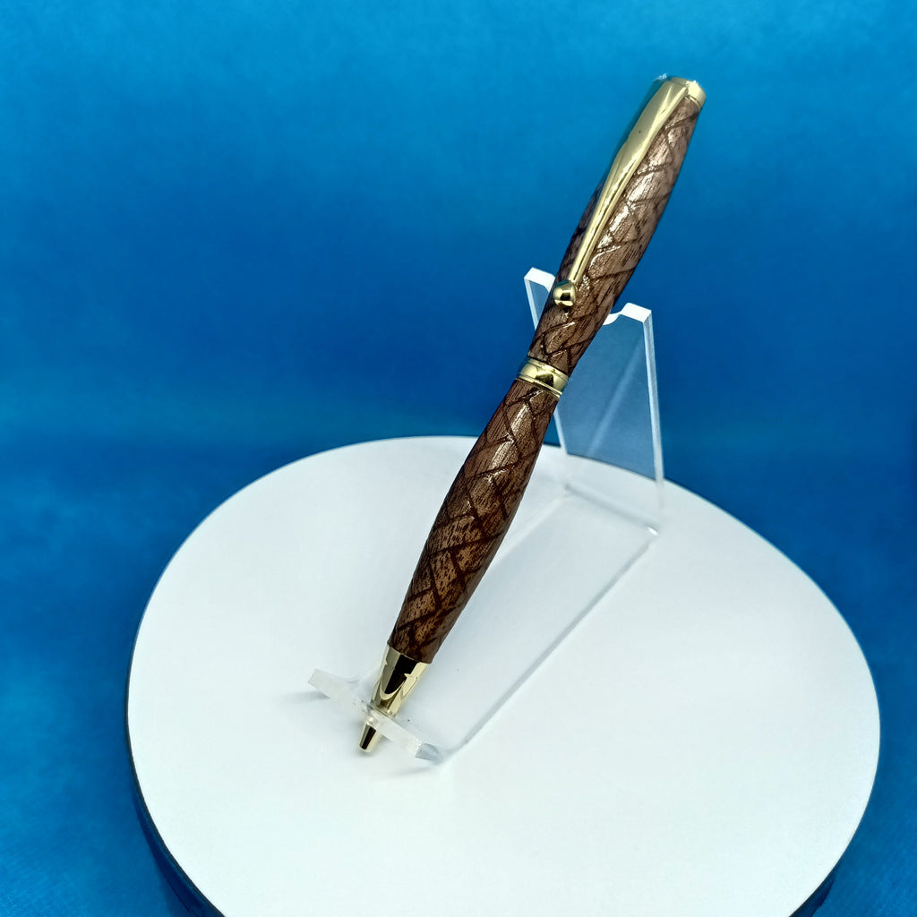 Marbled Walnut Engraved Twist Pen