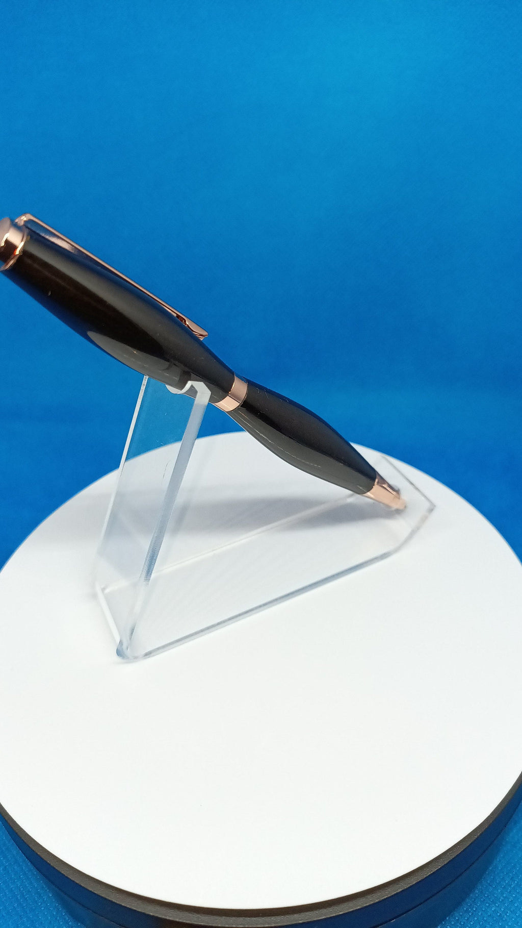 Twist Pen Acrylic Black with grey streaks