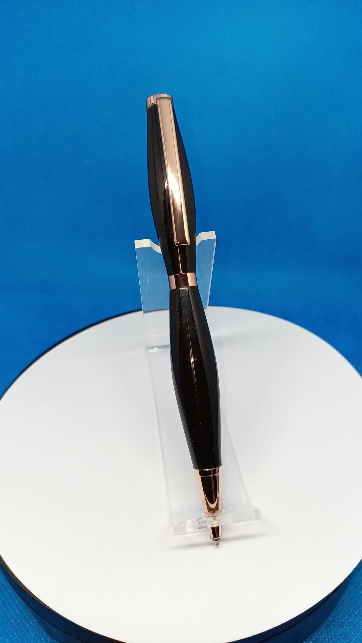 Twist Pen Acrylic Black with grey streaks