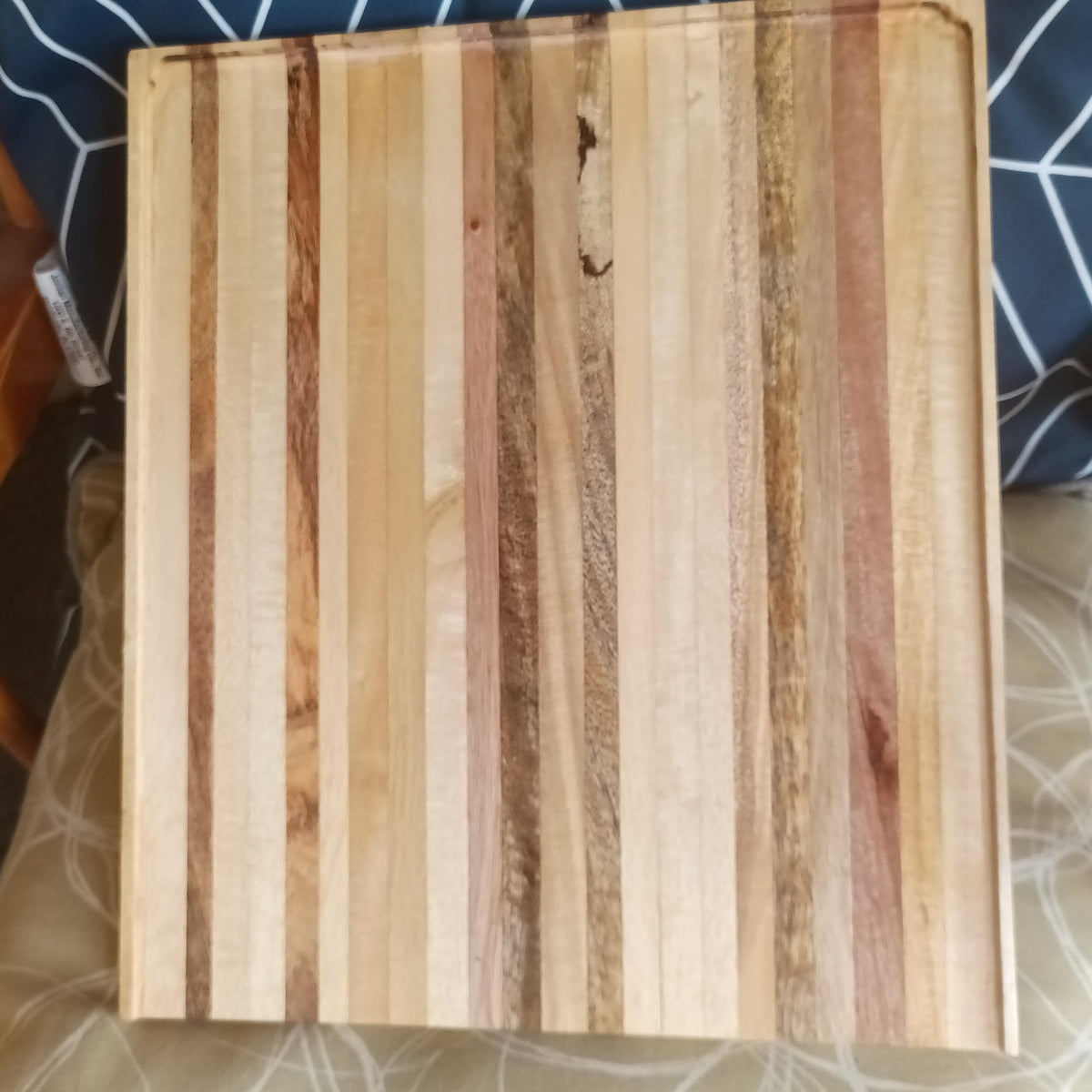 Handmade Hardwood Cutting Board: Reclaimed Asian Pallet Wood