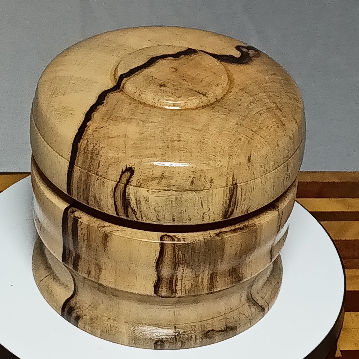 BLACK and White Ebony bowl