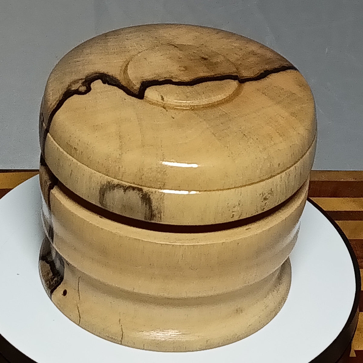 BLACK and White Ebony bowl
