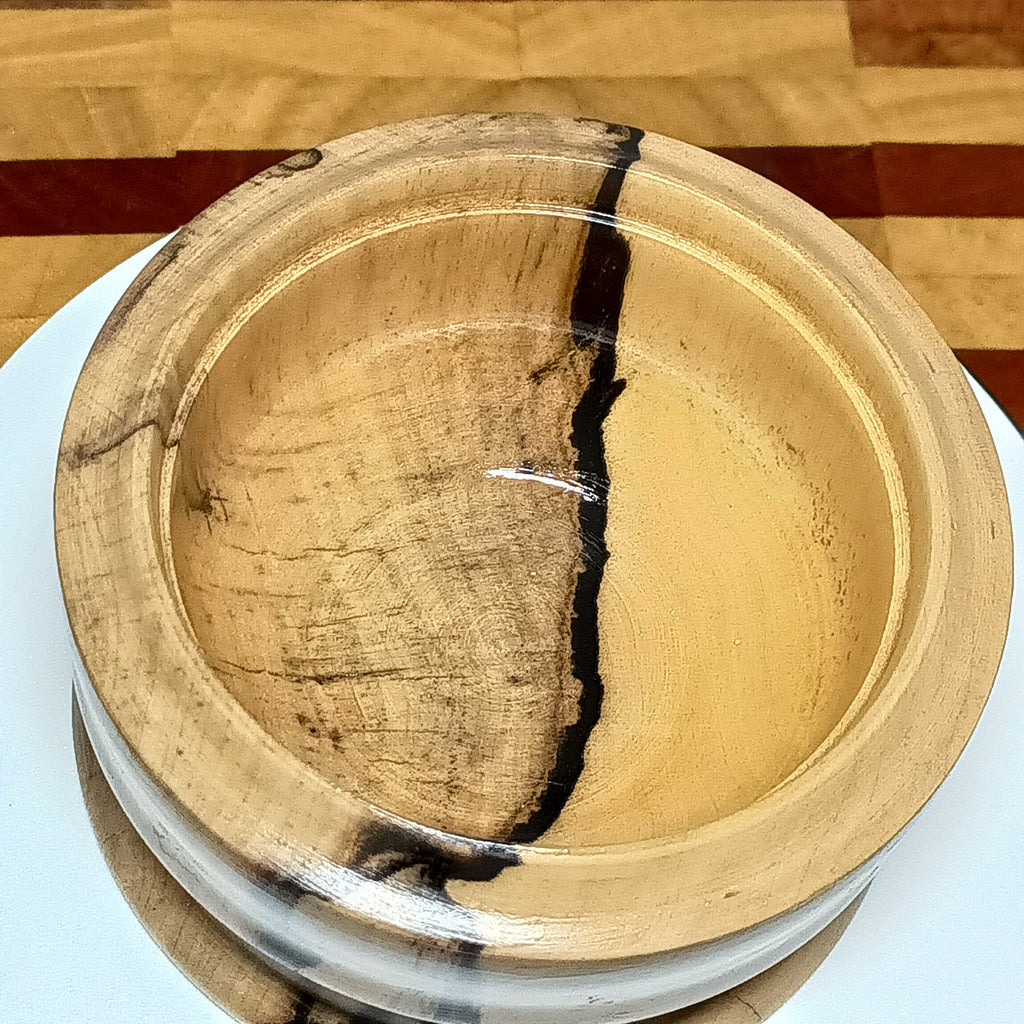 BLACK and White Ebony bowl