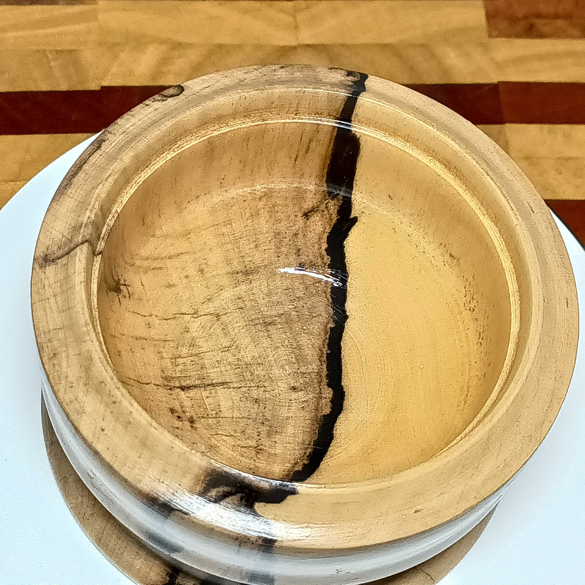 BLACK and White Ebony bowl