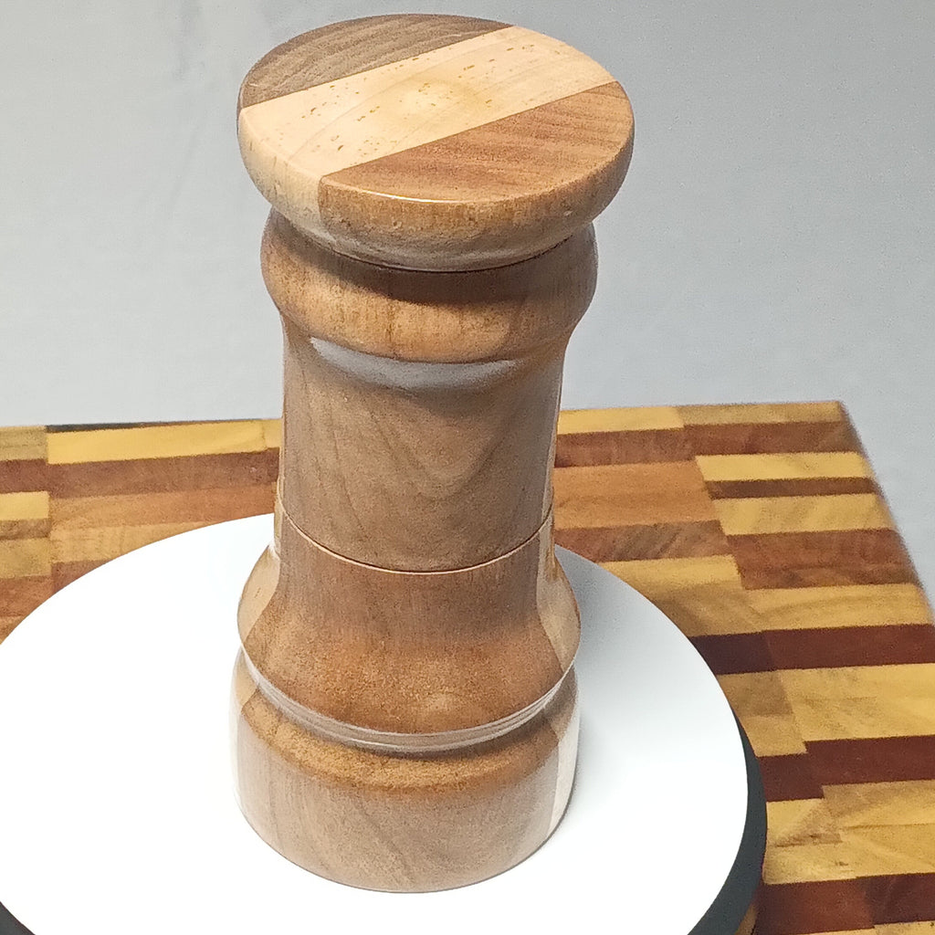 Walnut, Cherry, and Maple segmented All Spice Grinder