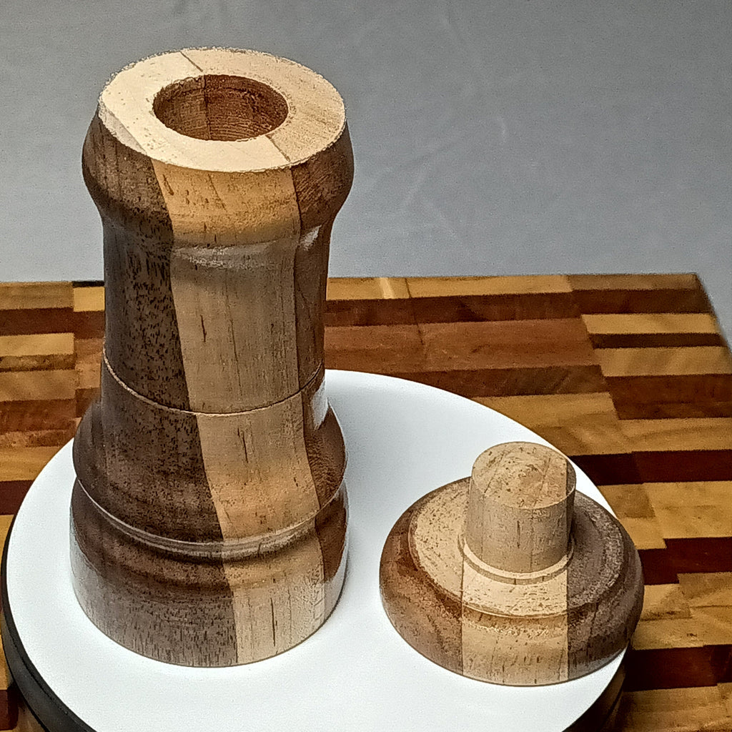 Walnut, Cherry, and Maple segmented All Spice Grinder
