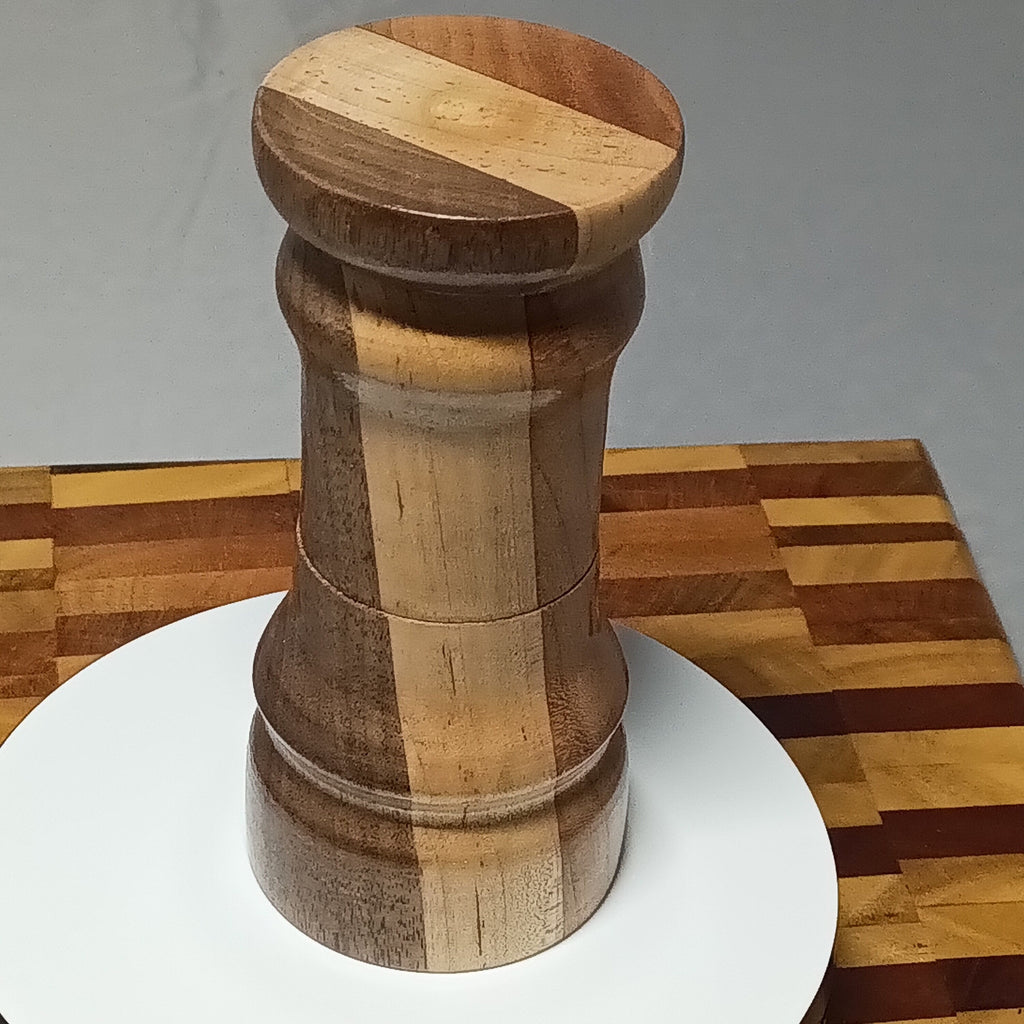 Walnut, Cherry, and Maple segmented All Spice Grinder
